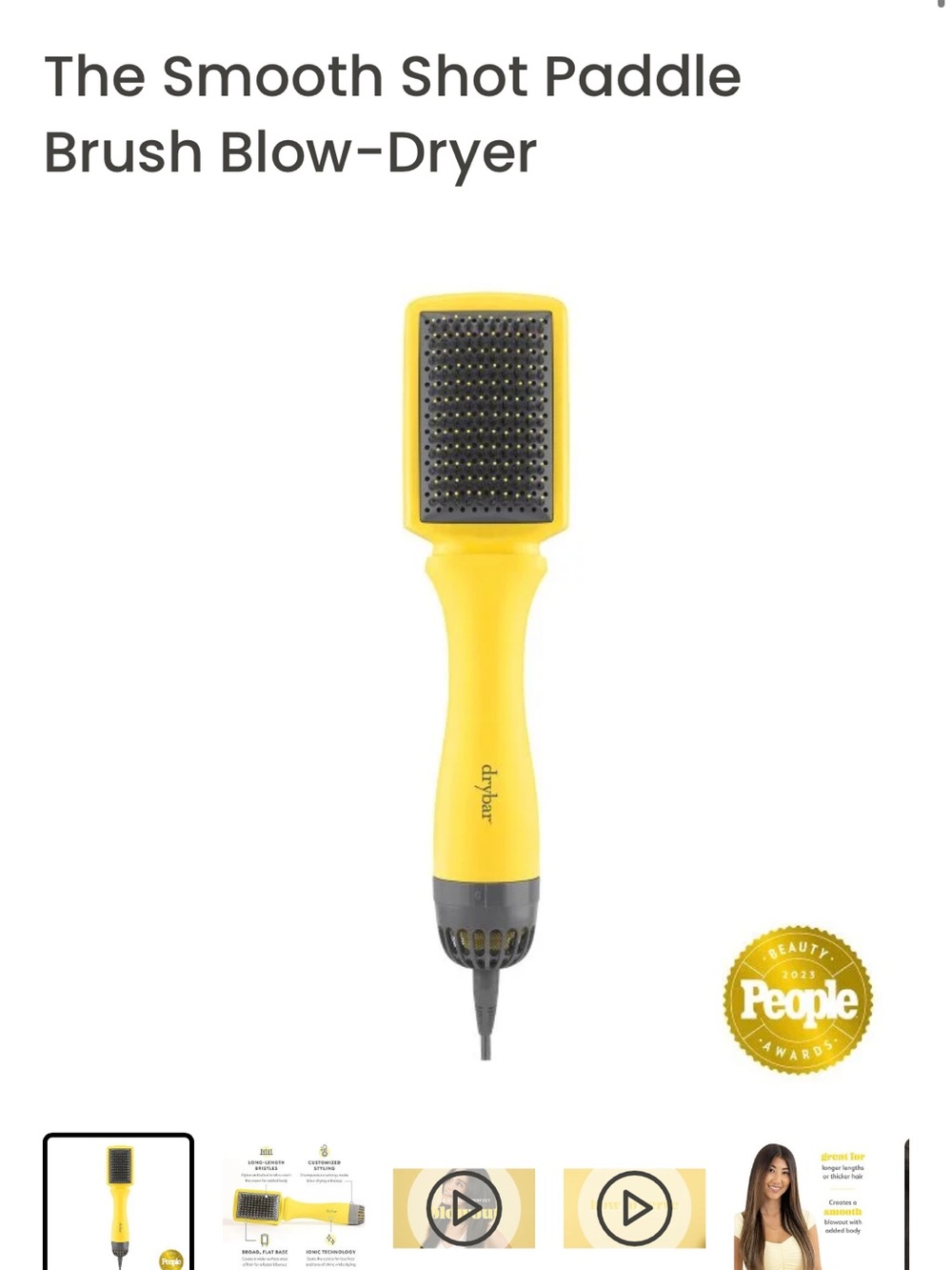 Drybar Yellow Paddle Brush Blow-Dryer